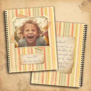 Nostalgia. Grunge Photo Effect Template Vintage Notebook