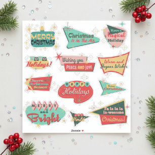 Nostalgia Noel - Retro Christmas Ad Stickers