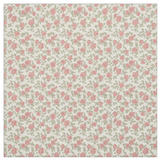 Nostalgic 1940s Dusty Rose & Sage Utility Floral Fabric