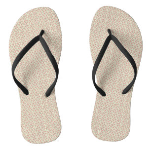 Nostalgic 1940s Dusty Rose & Sage Utility Floral Jandals