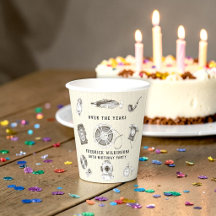 Nostalgic 80th Birthday Paper Cup