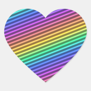 nostalgic arcade stripe :  heart sticker