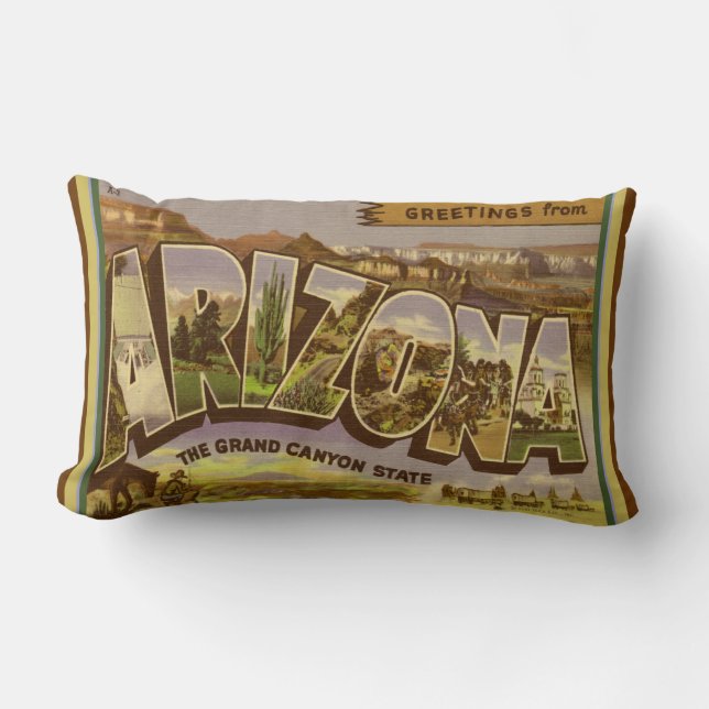 Nostalgic Arizona Lumbar Pillow (Front)