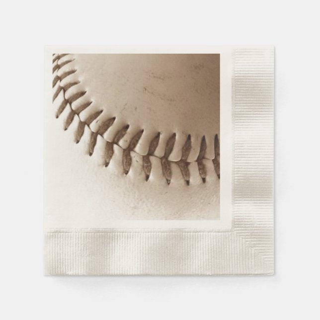 Nostalgic Baseball Stitches Napkin (Front)