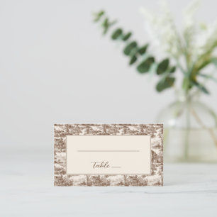 Nostalgic Beige Vintage Countryside Place Card