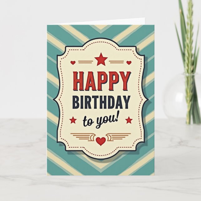 Nostalgic Birthday Card (Front)