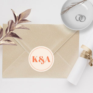 Nostalgic Charm Retro Wedding Classic Round Sticker