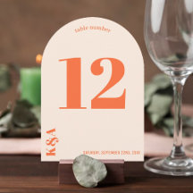 Nostalgic Charm Retro Wedding Table Number Card