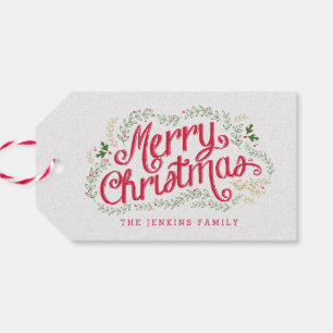Nostalgic Christmas Holiday Gift Tags