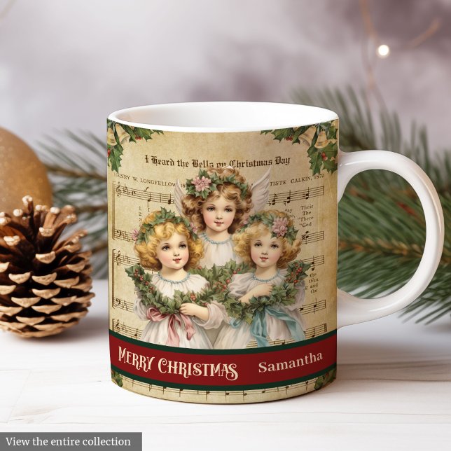 Nostalgic Christmas Mug Vintage Angel Memory Art (Nostalgic Christmas Mug Vintage Angel Memory Art)