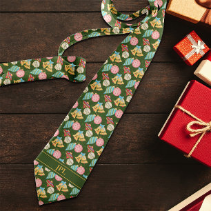 Nostalgic Christmas Novelty Traditional Initials Tie