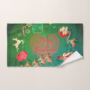 Nostalgic Christmas Santa  Bath Towel Set