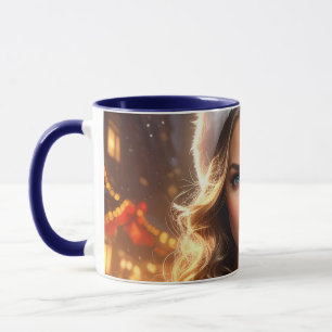 Nostalgic Christmas Santa Girl Mug