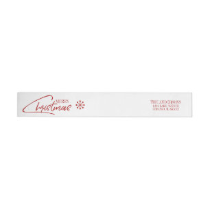 Nostalgic Christmas Script Holiday Address Label