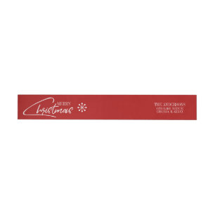 Nostalgic Christmas Script Holiday Address Label