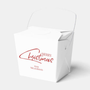 Nostalgic Christmas Script Holiday Favour Box