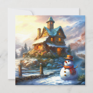 Nostalgic Christmas Snowman Vintage Cottage