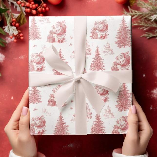 Nostalgic Christmas Toile Wrapping Paper (Creator Uploaded)