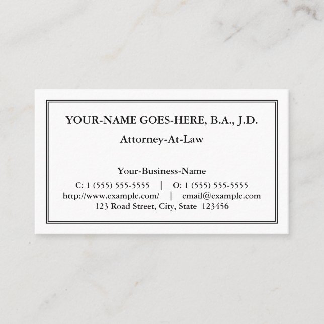 Nostalgic, Classic, and Traditional Business Card (Front)