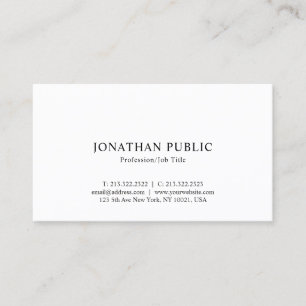 Nostalgic Classic Elegant Minimalist Plain Simple Business Card