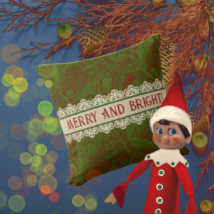 Nostalgic Classic William Morris Red Holiday Cushion