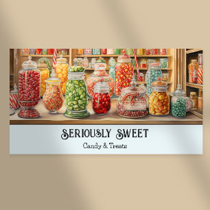 Nostalgic Colourful Retro Candy Shop Sweets Store Banner