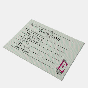 Nostalgic E-Ticket Customisable Doormat