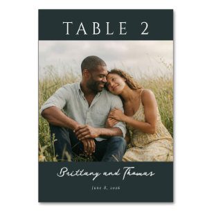 Nostalgic Earthy Intimate Photo Table Number