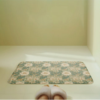 Nostalgic Florals in Vintage Hues Bath Mat