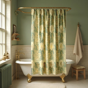 Nostalgic Florals in Vintage Hues Shower Curtain