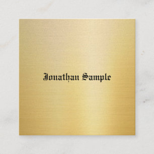 Nostalgic Gold Template Vintage Classic Look Square Business Card