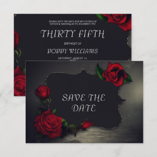 Nostalgic Gothic Love Birthday Save The Date