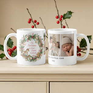 Nostalgic Grandparents Baby First Christmas Photo Coffee Mug