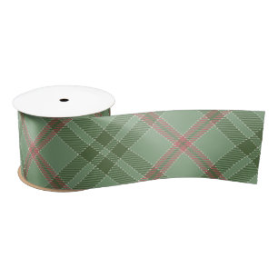 Nostalgic Green Christmas Satin Ribbon