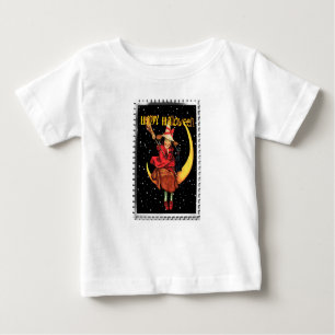 Nostalgic Halloween Good Witch and her Cat Baby T-Shirt