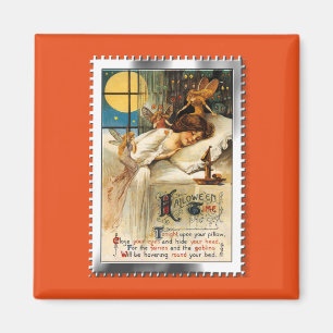 Nostalgic Halloween Slumber Goblins and Fairies Magnet