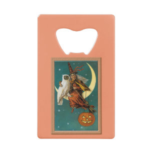 Nostalgic Happy Halloween Witch & Owl