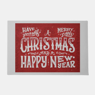Nostalgic "Have Yourself a Merry Little Christmas" Doormat