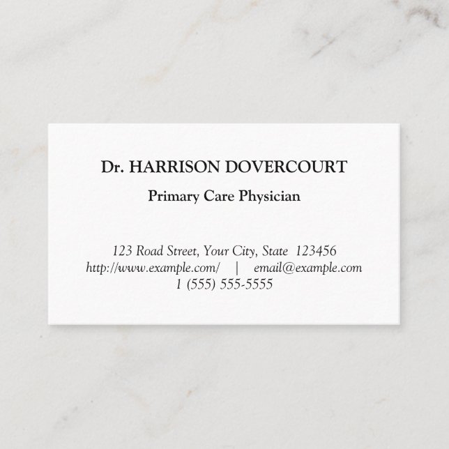 Nostalgic Health Care Professional Business Card (Front)