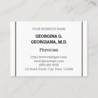 Nostalgic Healthcare Professional Business Card