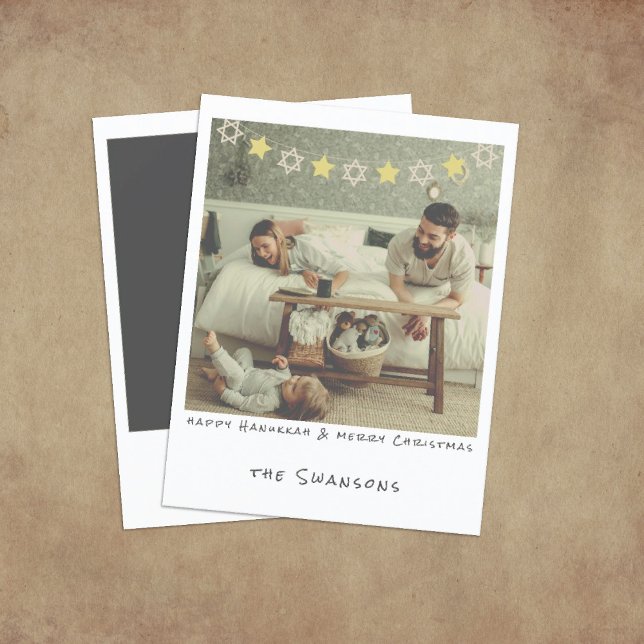 Nostalgic Instant Photo Hanukkah/Christmas Holiday Card (Creator Uploaded)