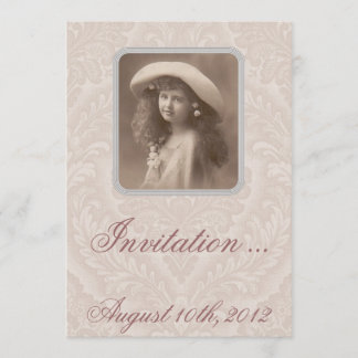 Nostalgic Invitation: Remembering - Victorian Girl Invitation