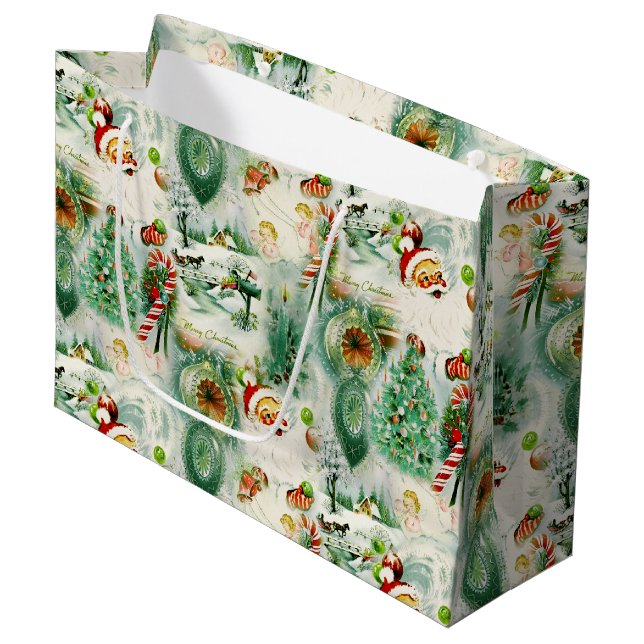 Nostalgic Kitschmas  Large Gift Bag (Front Angled)