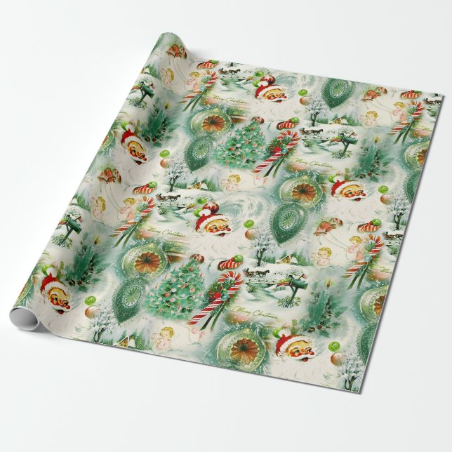 Nostalgic Kitschmas  Wrapping Paper (Unrolled)