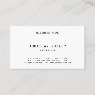 Nostalgic Look Elegant Classic Minimalist Template Business Card