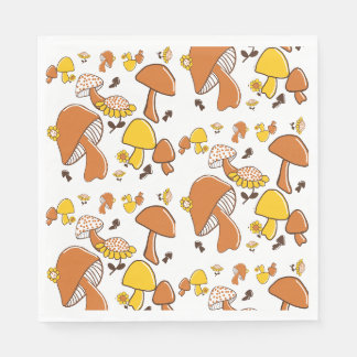 Nostalgic Mushroom Pattern Napkin