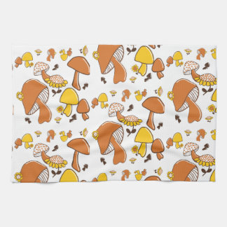 Nostalgic Mushroom Pattern Tea Towel