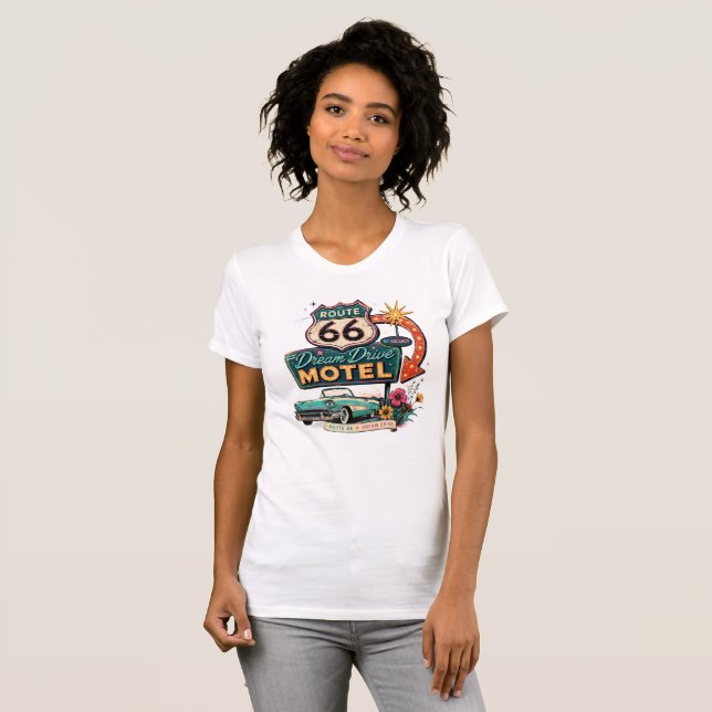 Nostalgic Neon Drive Apparel T-Shirt (Front Full)