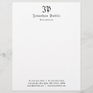Nostalgic Old Style Text Monogram Clean Template Custom Letterhead