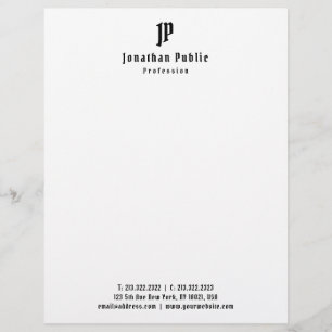 Nostalgic Old Style Text Monogram Simple Template Custom Letterhead